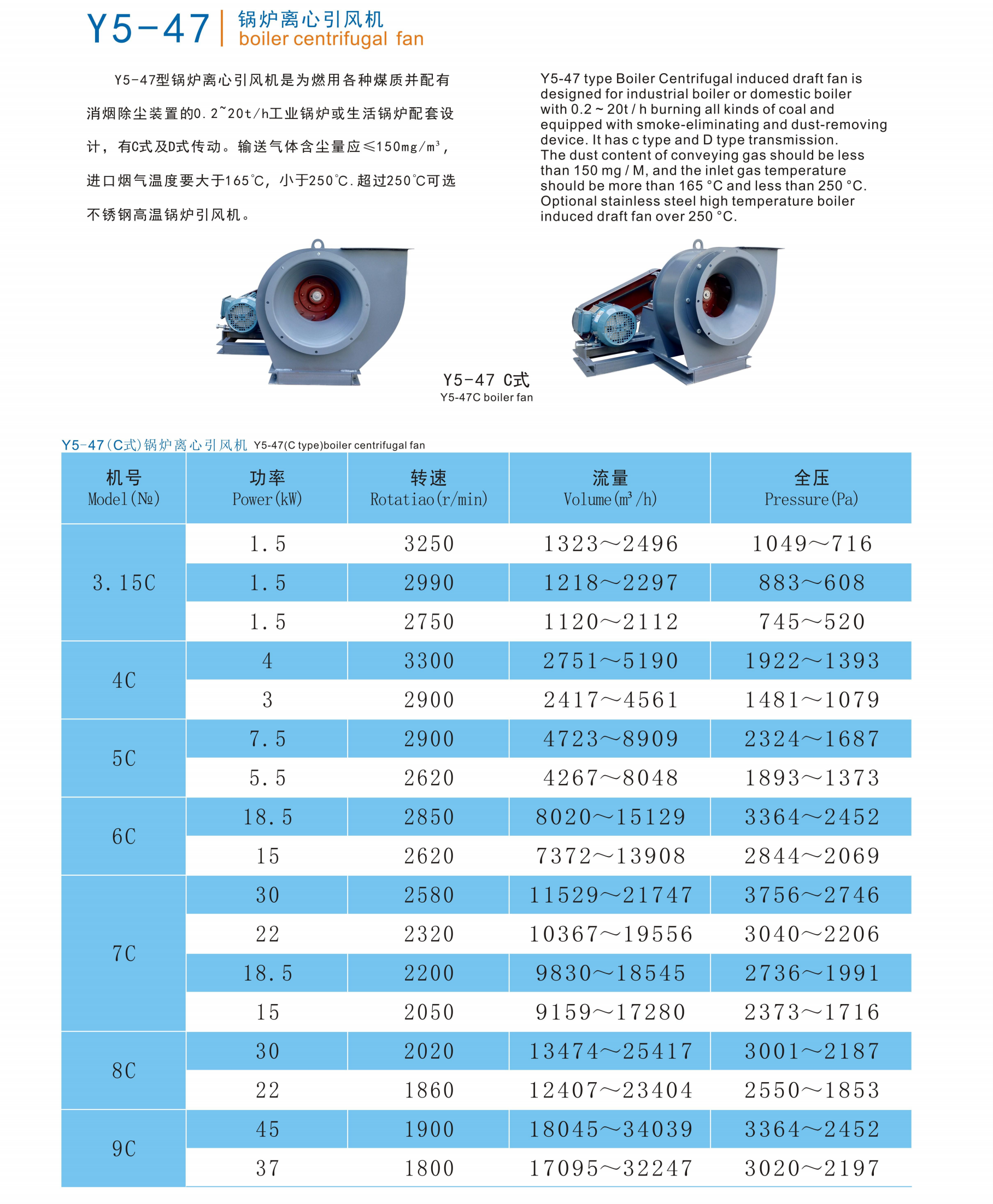 锅炉离心引风机